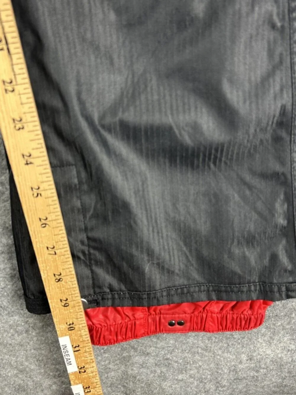 Vans Snowboarding Pants Womens Med Black Textured Pinstripe Cargo Snow Ski